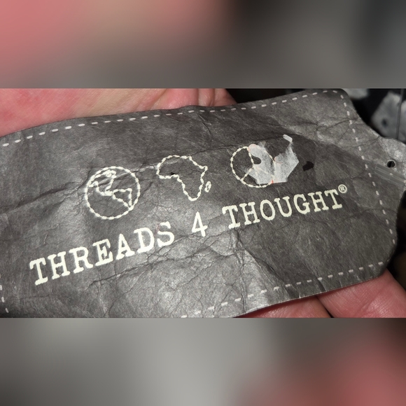 Threads 4 Thought NWT Floral Black and Purple Dress, Lined, Elastic Waist - Picture 11 of 14